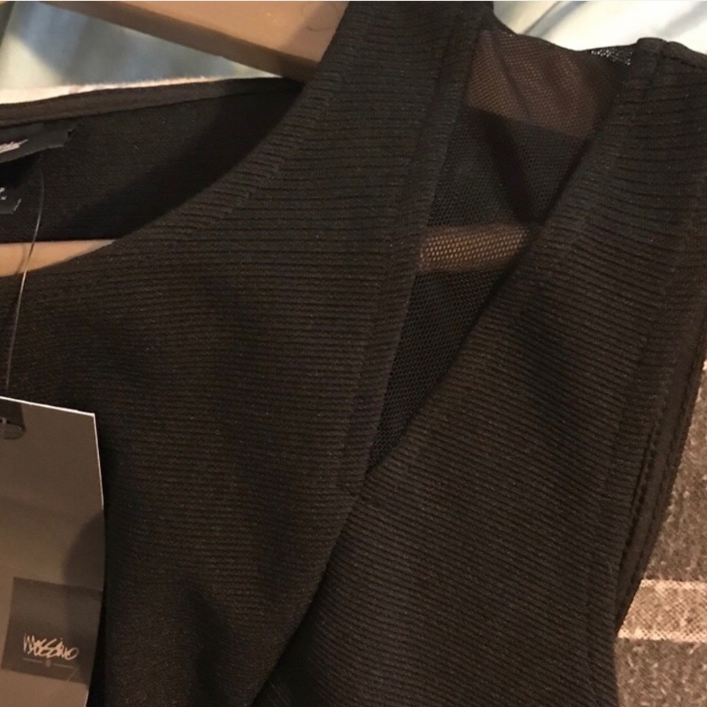 NWT shoulder mesh skater black dress - Picture 5 of 5